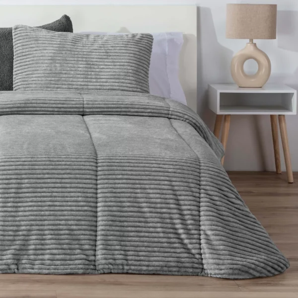 Comforter Borreguito LInes Melange gris F3